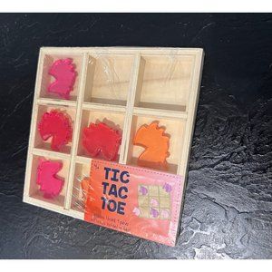 Wooden Tic Tac Toe Game Horses Three In A Row Horizon Group